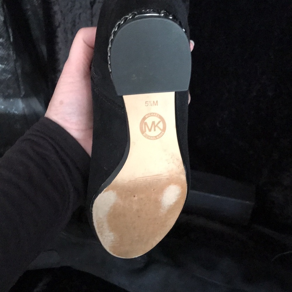 MICHAEL MICHAEL KORS—Jamie Stretch Over-the-Knee Mid-Heel Boots — Size 5 1/2 - Picture 9 of 13